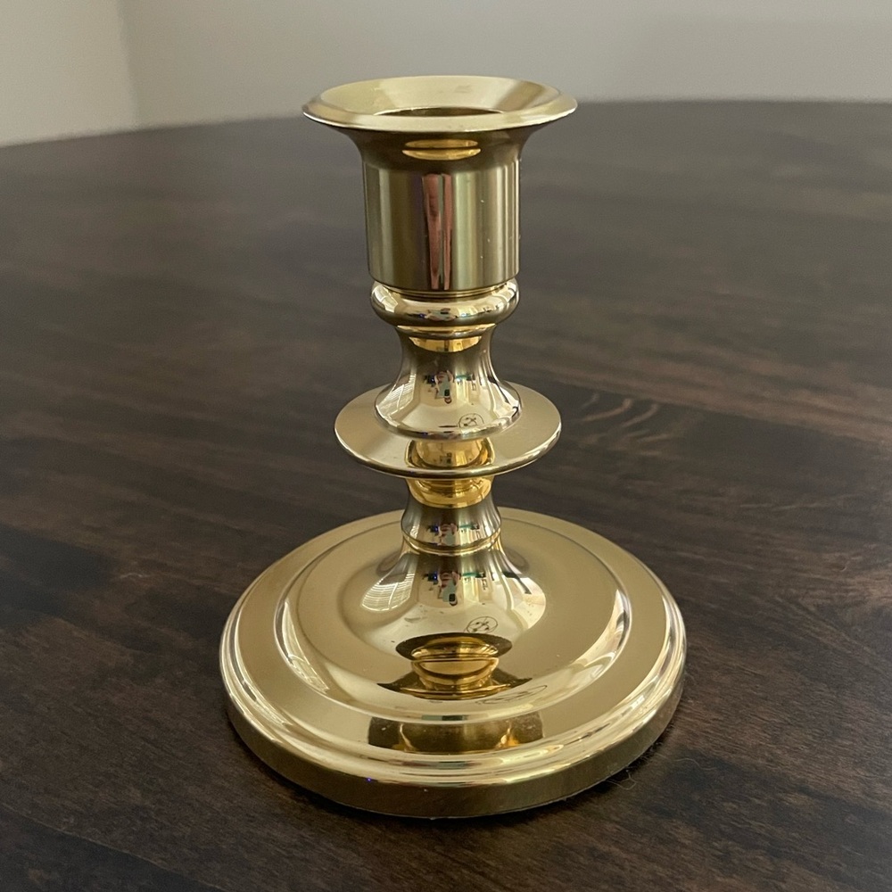 Vintage Baldwin Brass Candle Holder 4”